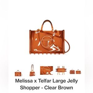 NWT Melissa x Telfar Large Jelly Shopper - Clear Brown
